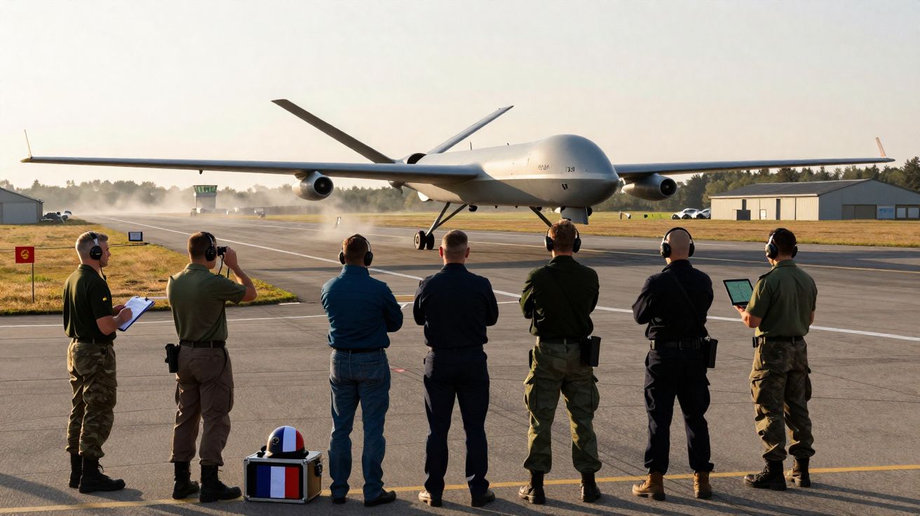 Vídeo: primeiros testes de voo do drone Aarok no aeródromo de Breuil.
